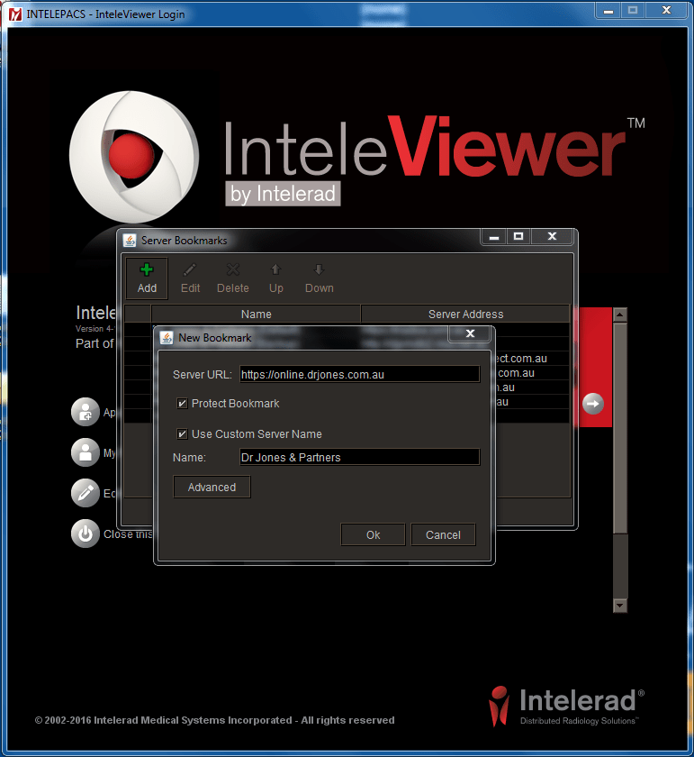 InteleViewer DJP URL instructions