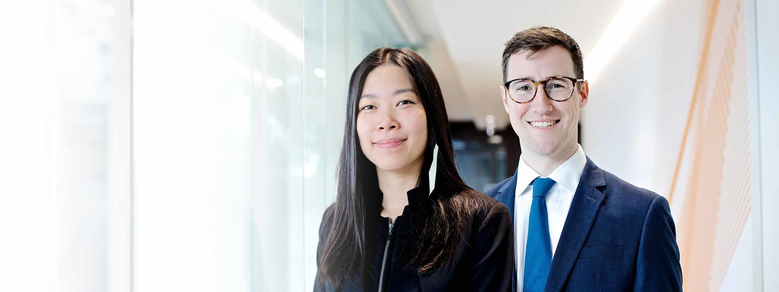New Practice Partners Dr Wan Yin Lim and Dr Felix Paterson standing inside a clinic